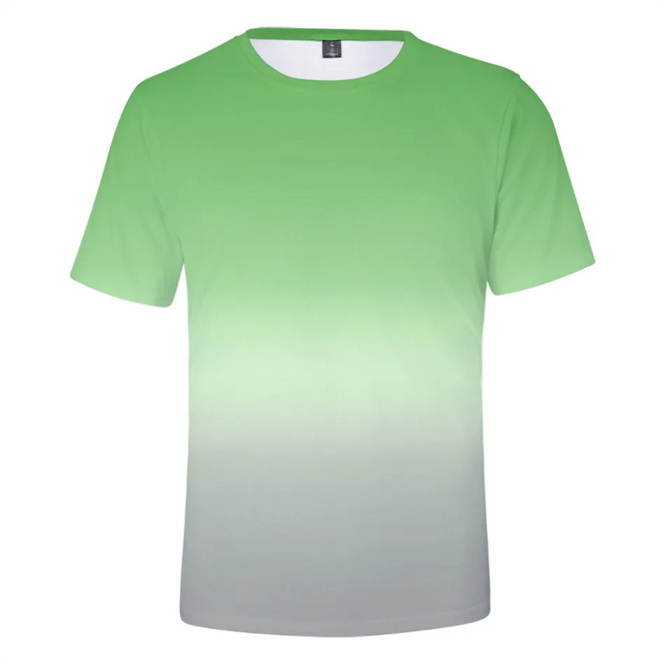 Неоновая футболка для мужчин и женщин с коротким рукавом красочная градиентная