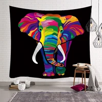 wall hanging tapestry indian style elephant throw yoga mat for home bedroom decor mandala polyester 150150 cm square tapestry
