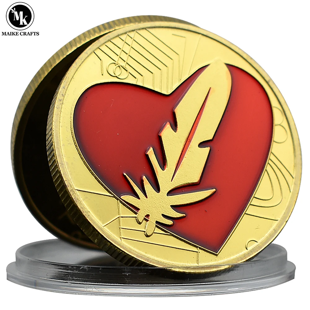 

Feather Coin Gold Plated Metal FTC Challenge Coin Craft Home Decoration Commemorative Medallion Collection Gift