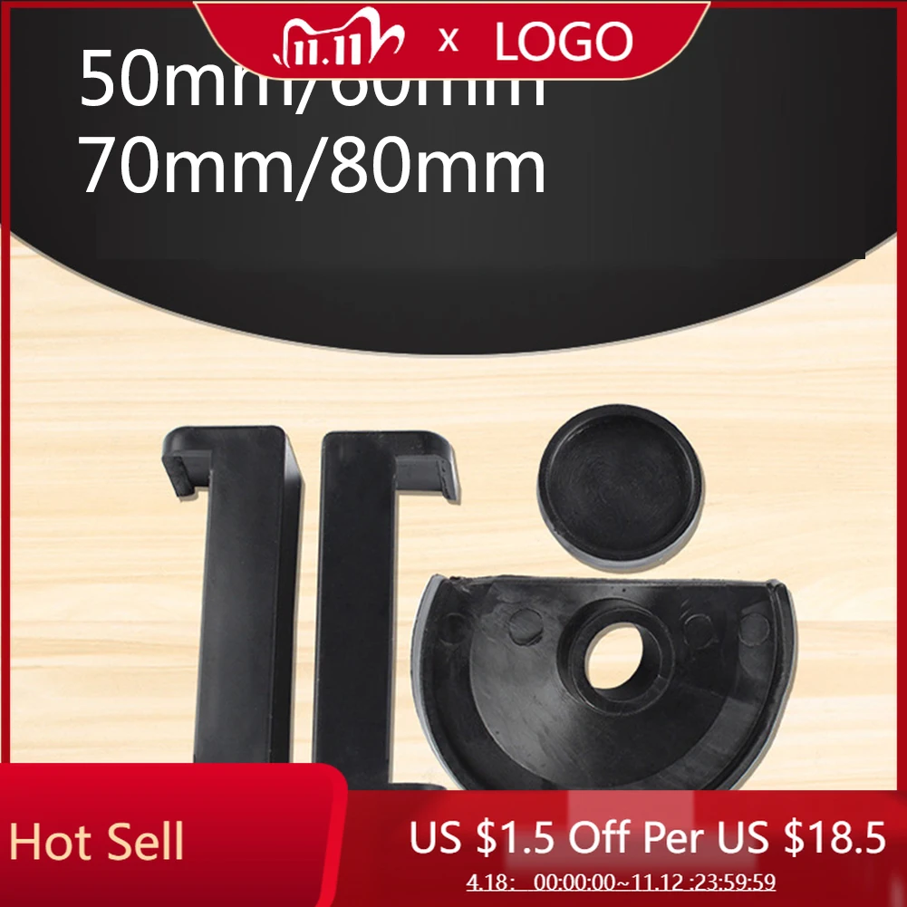 

4Pcs/Set 50mm 70mm 80mm Bench Vise Rubber Pad 360 Degree Anti-Slip Bench Clamp Mats Table Vice Protector Pads Black