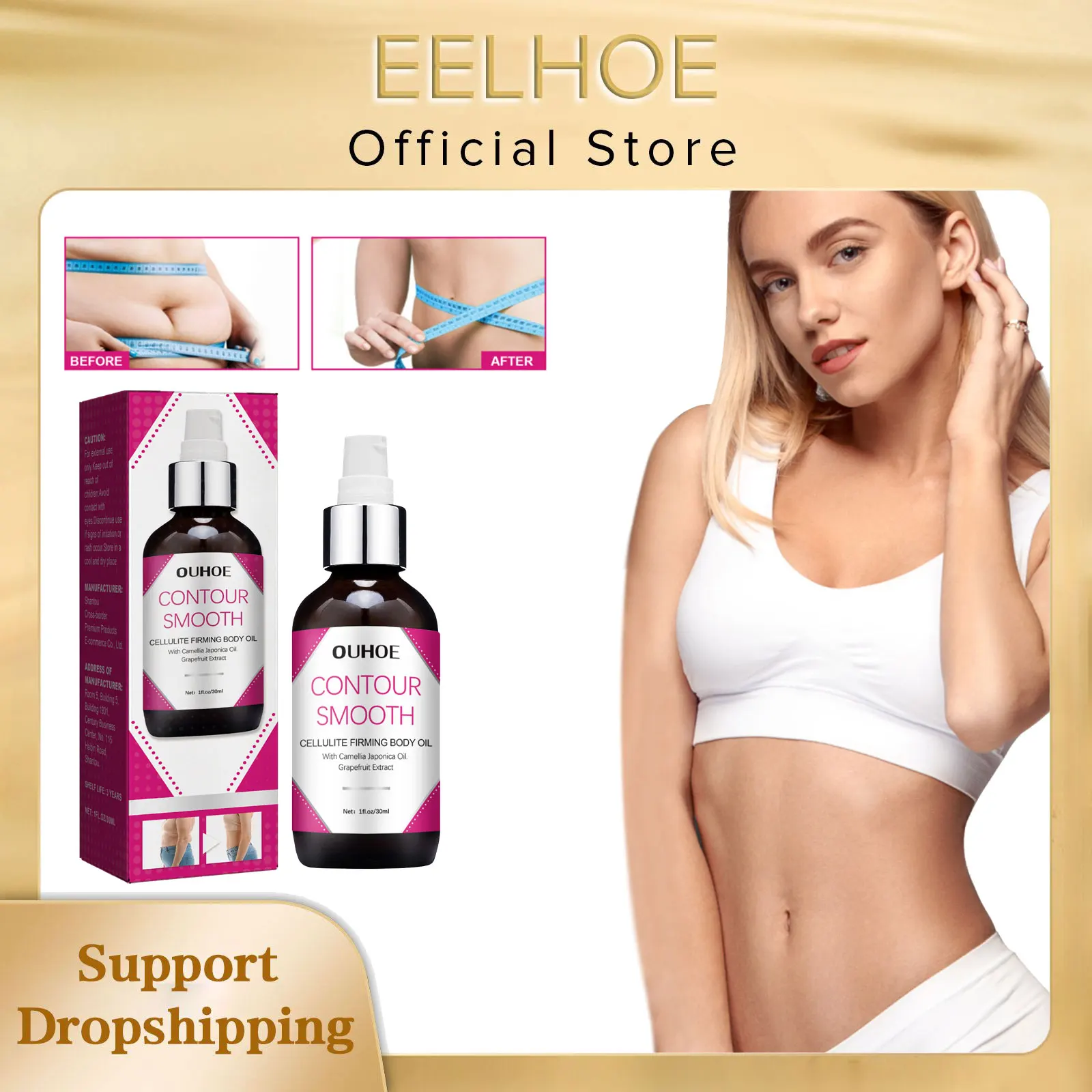 

Slimming Oil Anti Cellulite Tighten Tummy Fat Burning Massage Abdominal Shaping Promote Losing Weight Firming Sculpting Body Oil