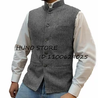 new mens steampunk vest single breasted herringbone slim fit sleeveless blazer jacket waistcoat gothic mens clothes