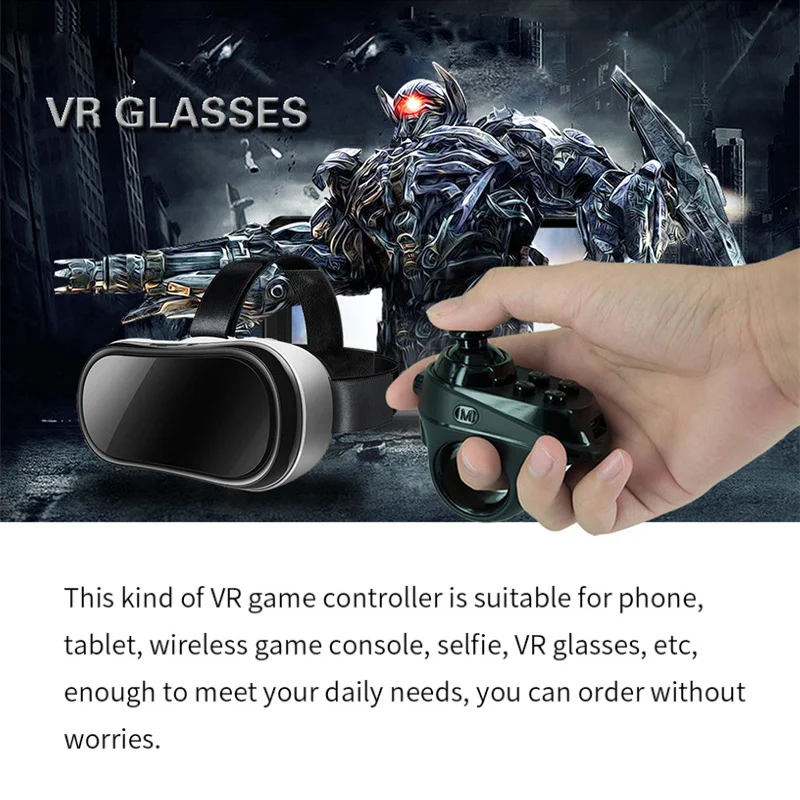 Game Controller R1 Mini Ring Bluetooth Rechargeable Wireless VR Remote Game Controller Joystick Gamepad For Android 3D Glasses images - 6