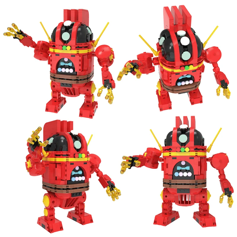 

New MOC Space Battleship 2199 AU-09 Analyst Autonomous Robot Building Blocks Set Animated Mecha Bricks Toys for Children Gifts