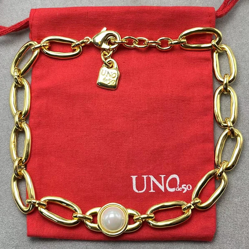 

2023 UNOde50 New European and American Hot Selling Creative High Quality Pearl Necklace Women's Romantic Jewelry Gift Bag