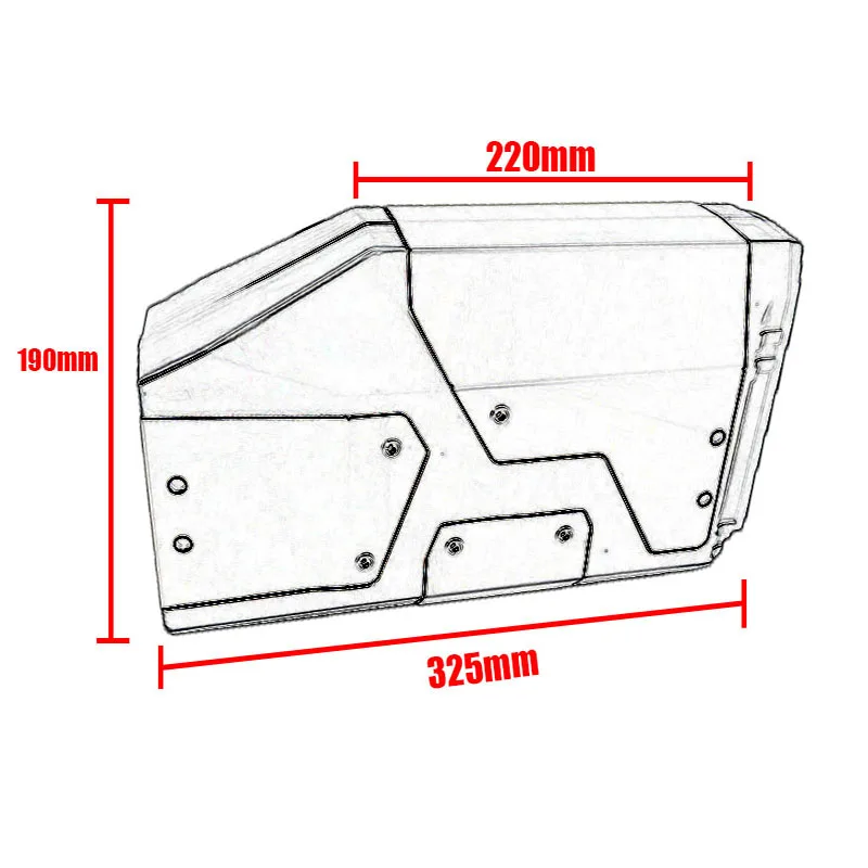 Ящик для инструментов левый боковой кронштейн алюминиевый декоративный ящик 4 2