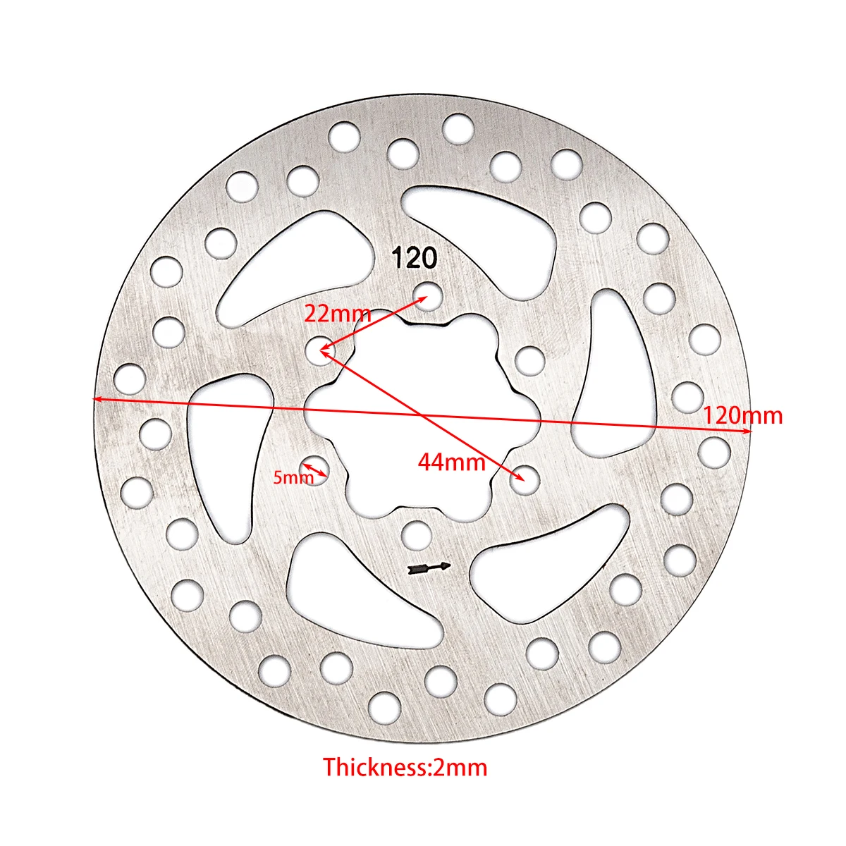 Дисковый тормозной диск 120 мм ширококолесный электрический скутер Mercane widewheel PRO