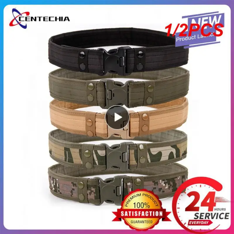 

1/2PCS Quick Release Military Tactical Belt Army Style Combat Belts Fashion Men Camouflage Canvas Waistband Outdoor Hunting