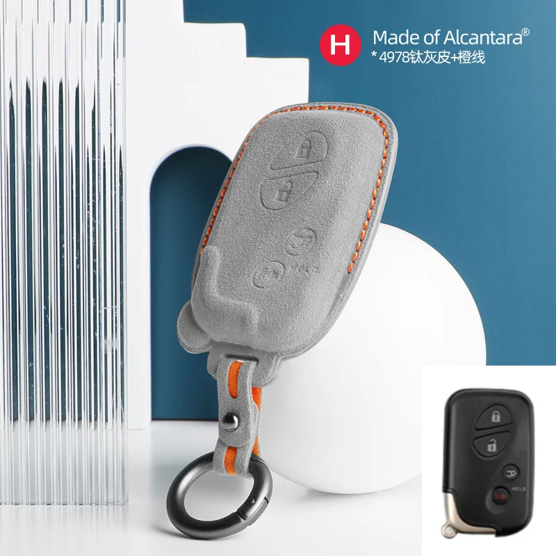 Чехол для автомобильного дистанционного ключа из алькантары для Lexus GS430 ES350 GS350 LX570 IS350 RX350 IS250, 4-кнопочный брелок, аксессуары