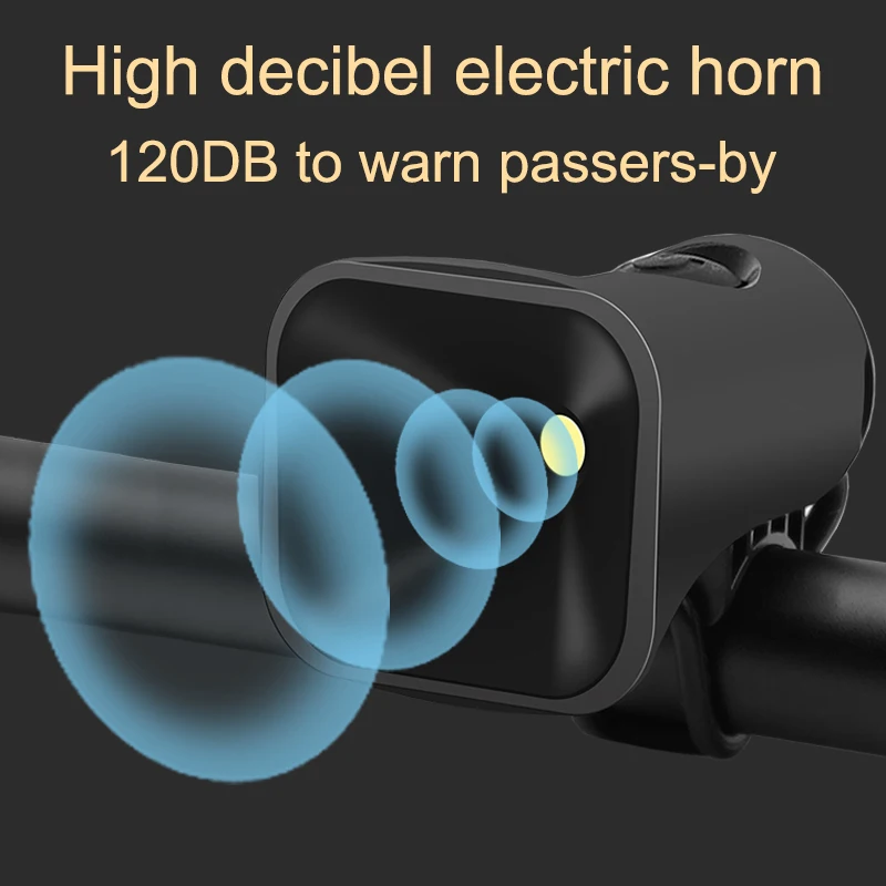 Bike Electronic Loud Horn 120 Db Warning Safety Electric Bell Police Siren Bicycle Handlebar Alarm Ring Bell Cycling Scooter