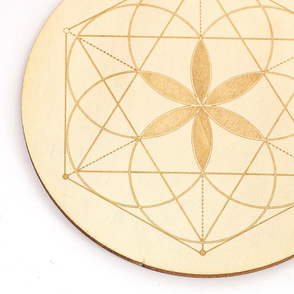 Мандала деревянная хрустальная сетка доска для йоги медитации сакральная