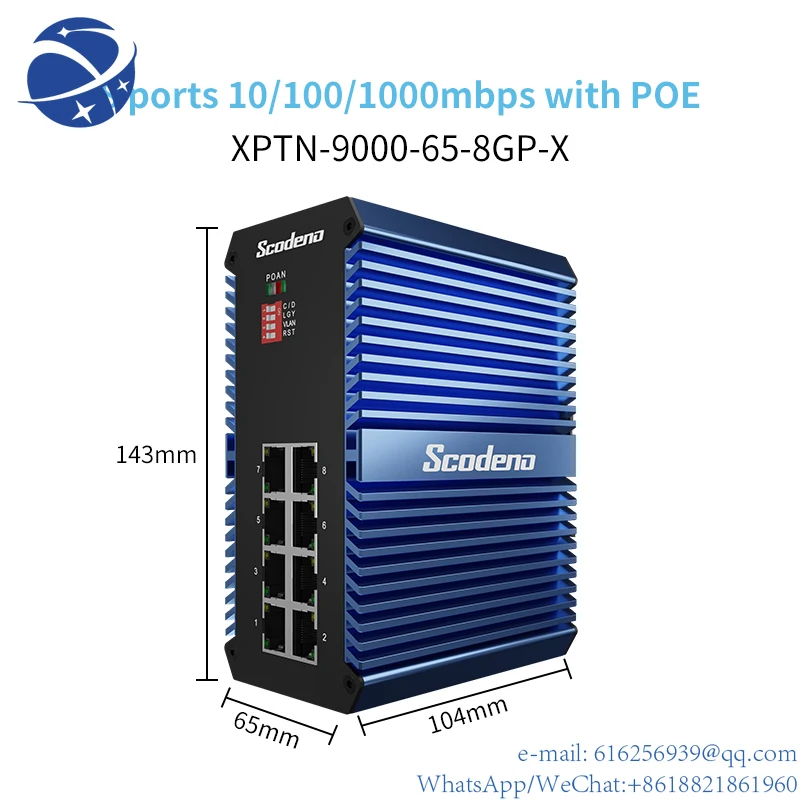 

Groothandel 8 Poorten Industriële Ethernet Switch 10/100/1000 Ip50 Din Rail Outdoor Unmanaged Gigabit Ethernet Switch 8 Port Poe