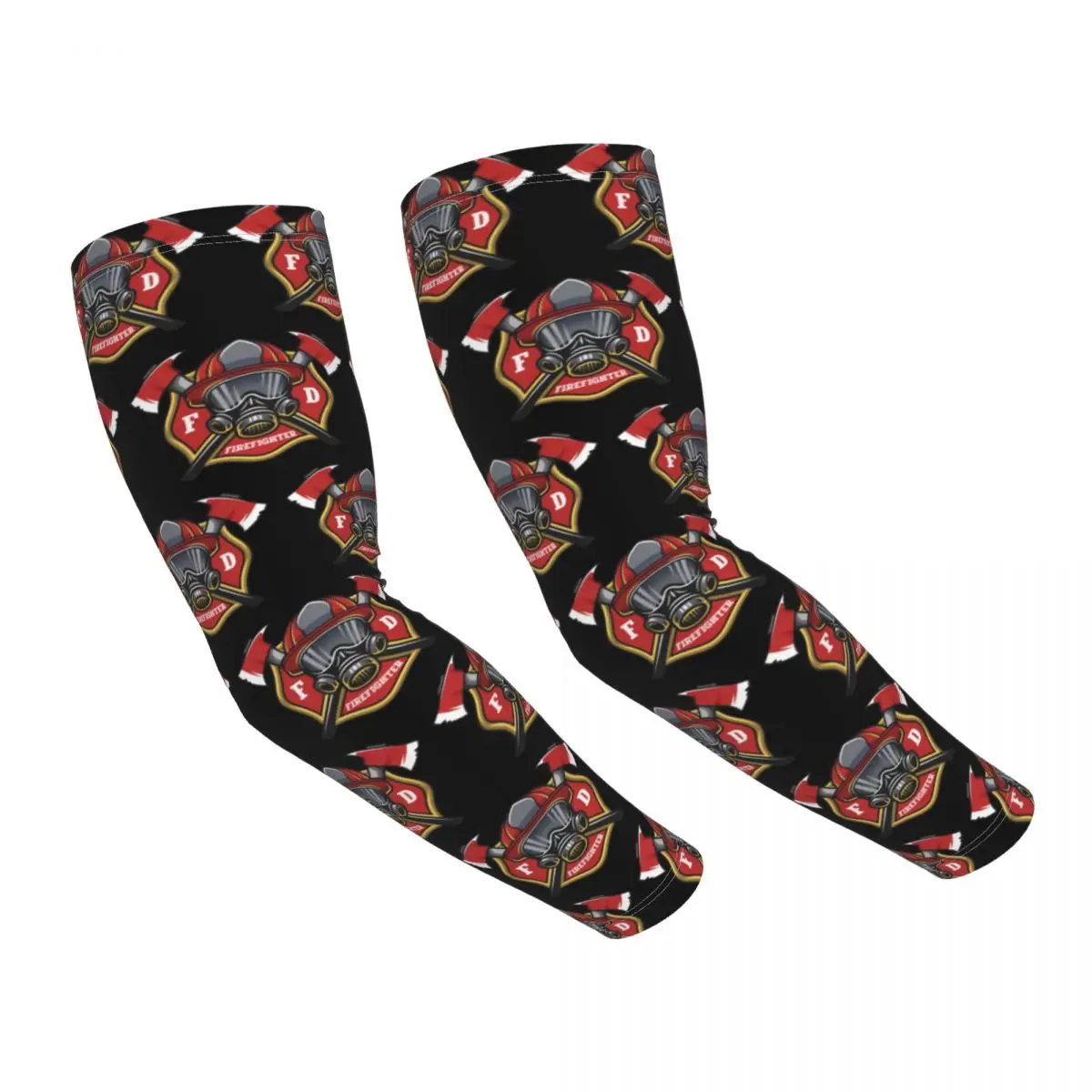 

Custom Fire Rescue Firefighter Sun UV Protection Arm Sleeves Women Men Sports Tattoo Cover Up for Fishing