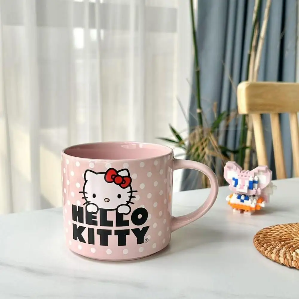 Kawaii Sanrio мультяшная чашка Hello Kitty керамическая кружка большой емкости милая для