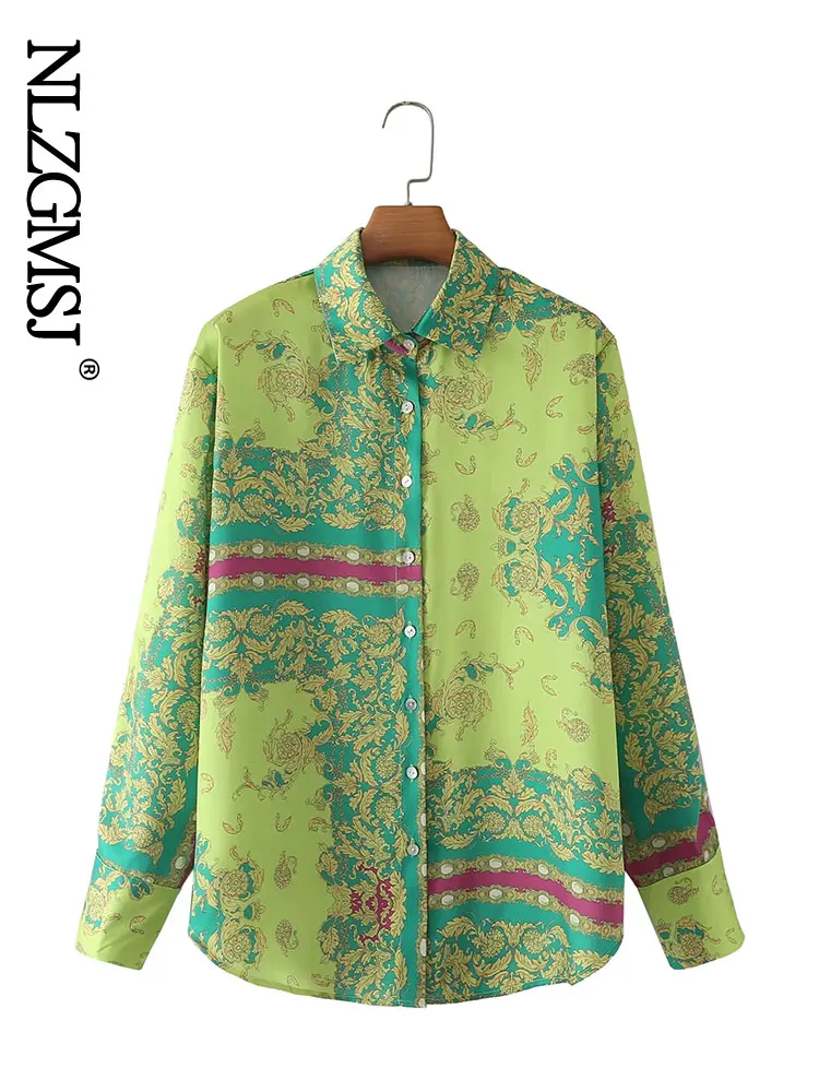 

2022 Летняя женская мягкая блузка Nlzgmsj, офисная одежда, рубашки, однобортные повседневные топы, свободные винтажные рубашки с длинным рукавом,...