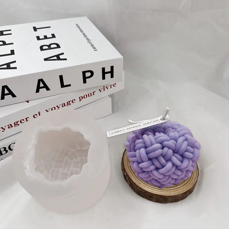 Форма для свечей 3D силиконовая форма из шерстяного шара изготовления