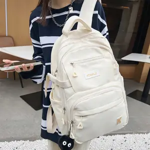 Waterproof,Lightweight,Business Casual Patch Detail Functional Backpack For  Teen Girls Women College Students,Rookies & White-collar Workers Perfect