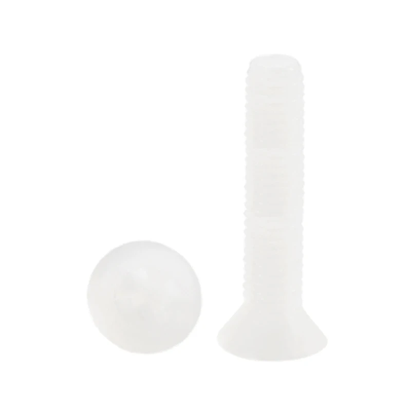 

Крестообразный нейлоновый винт с плоской головкой и крестообразным шлицем, метрическая резьба, пластиковые винты с потайной головкой, болт, черный, белый цвет M2 M2,5 M3 M4 M5 M6 M8