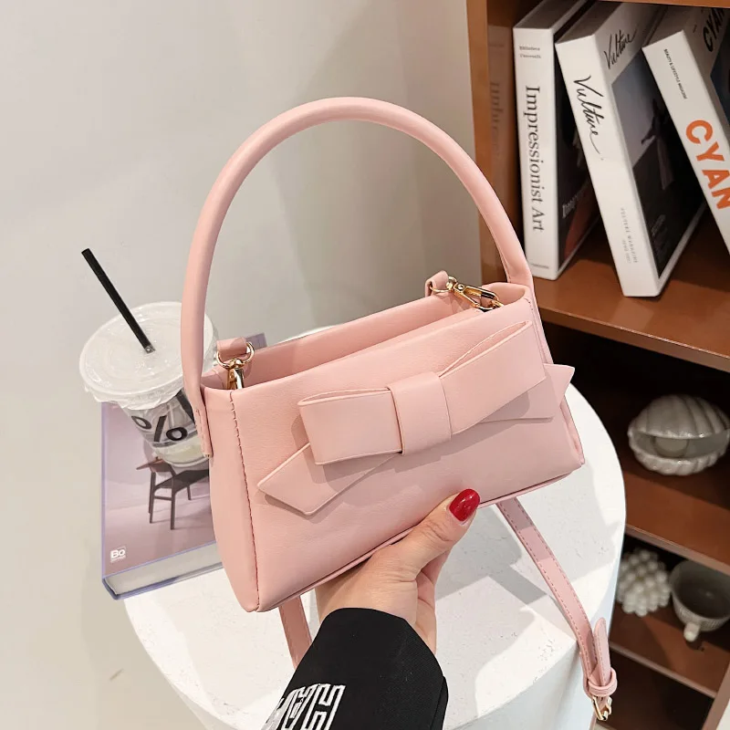 

Bow Design PU Leather Crossbody Bags Luxury Women's Designer Handbags and Purses High Quality Totes Fashion Ladies Shoulder Bag