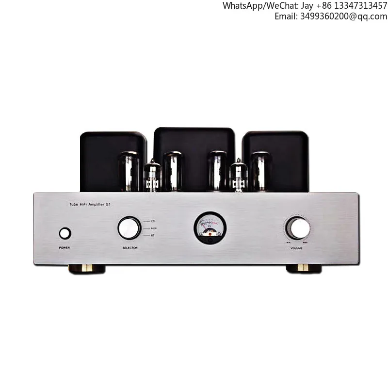Фото Усилитель мощности Huayu S1 JRC5532 BT5. Ламповый Hi-Fi усилитель 0 6n2 4p1s, 10Вт+10Вт, 4-8 Ом №1