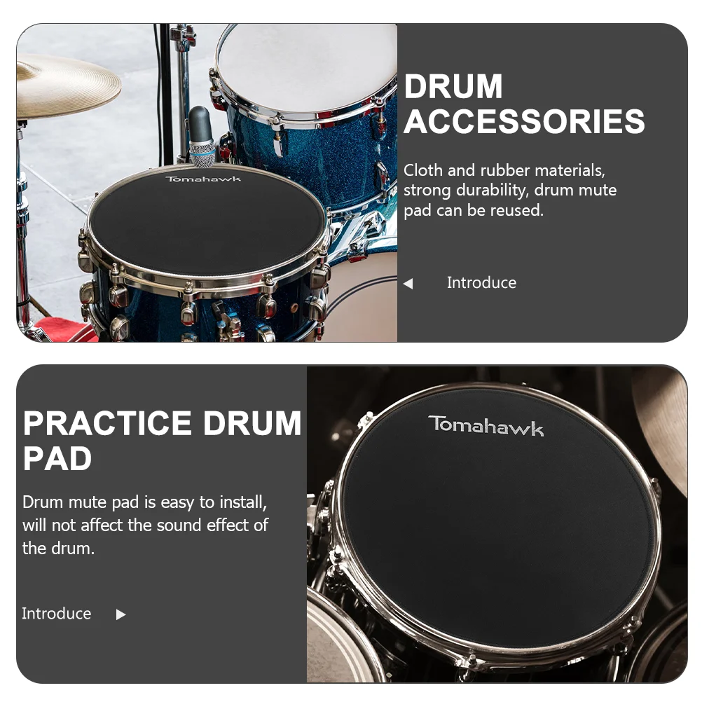 

Drum Pad Drum Dampener Drum Mat Rubber Drum Practice Pad Replacement Drum Accessory