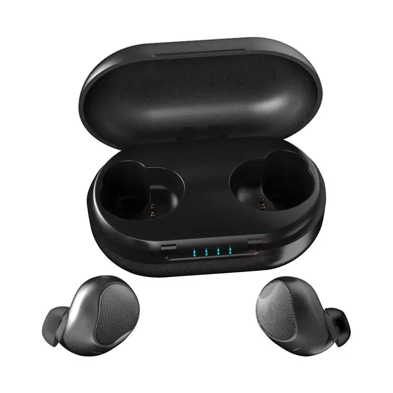

1 Pair Earphones Handsfree In-Ear Noise Canceling Waterproof Bluetooth V5.0 Wireless Headset with Charging Dock