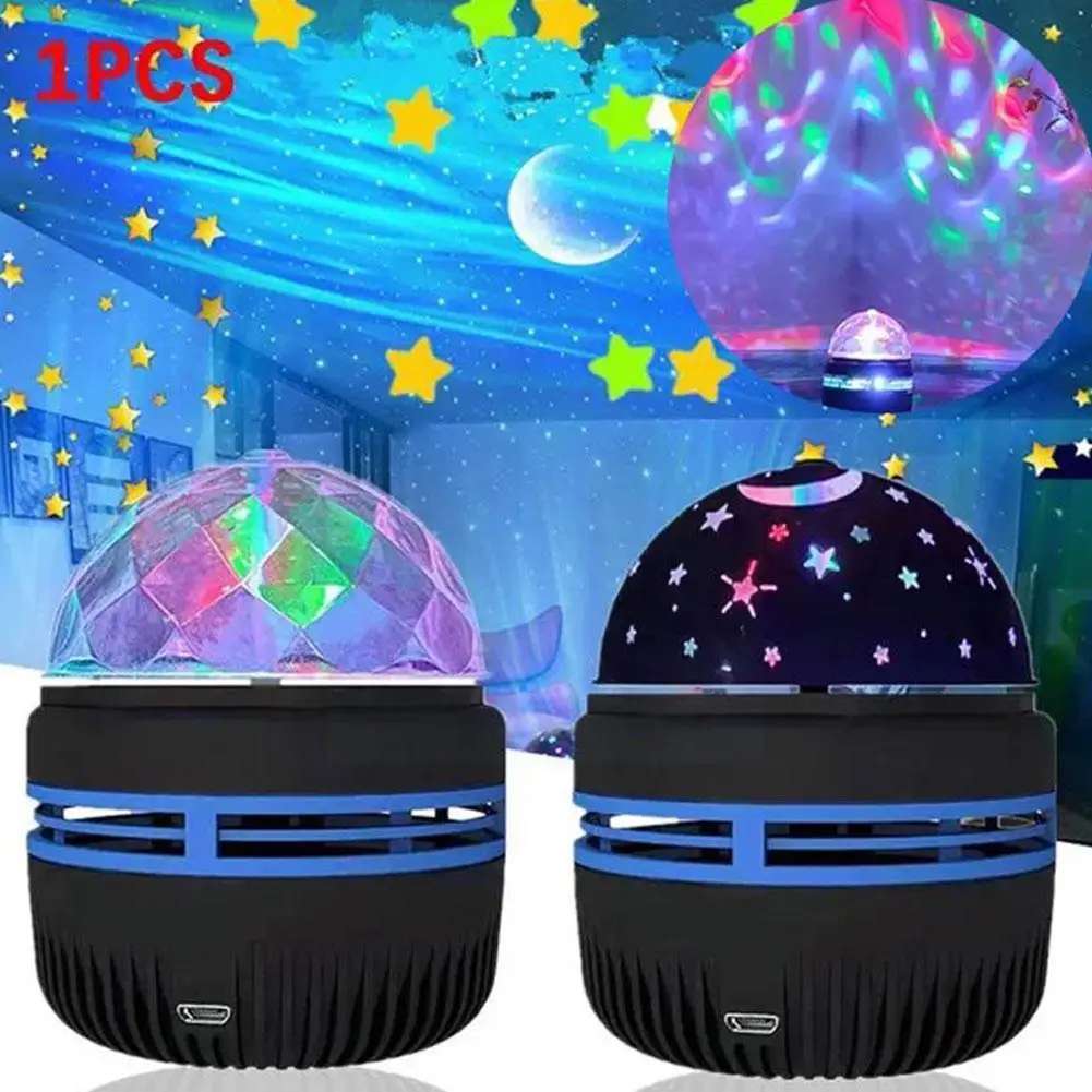 

Car Interior Atmosphere Lighting Starry Projector Night Light Sky Projection Ball USB Lamp For KTV Bar Disco DJ Party Decor M4X9