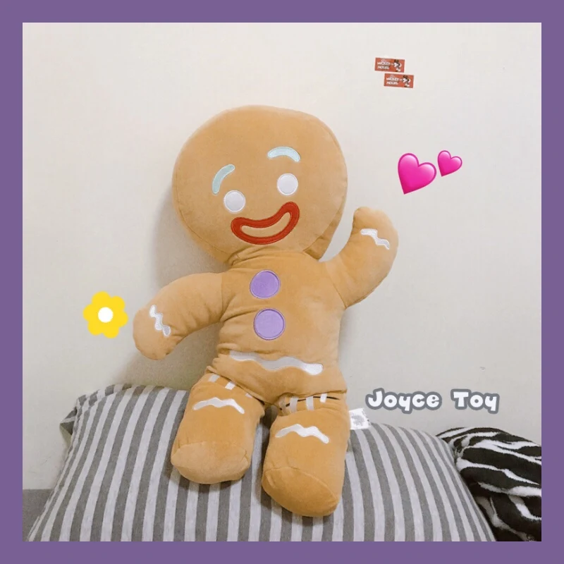 Cute Gingerbread Man Plush Toy Baby Appease Doll Biscuits Man Pillow Cushion Reindeer Home Decor Toy for Children Christmas Gift