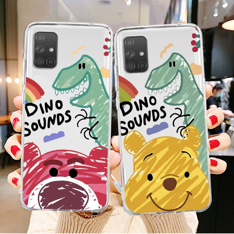 

Cartoon Bear Winnie the Pooh For Samsung A73 A72 A71 A53 A52 A51 A42 A33 A32 A23 A22 A21S A13 A12 Transparent Phone Case