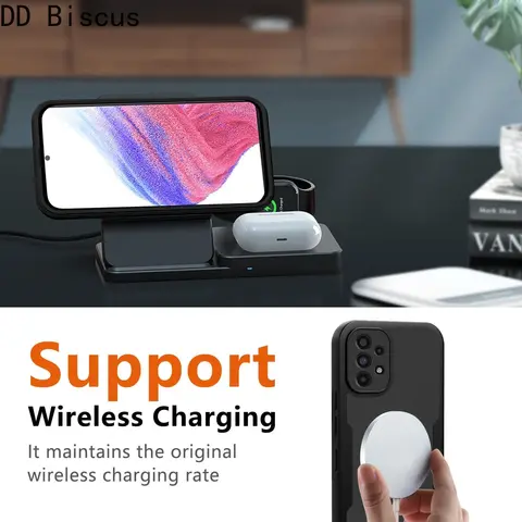 Чехол для Samsung Galaxy A13 A53 5G A23 A33 A73 A51 A32 A72 A71 A12 A22 A03 Core, противоударный чехол со встроенным защитным экраном