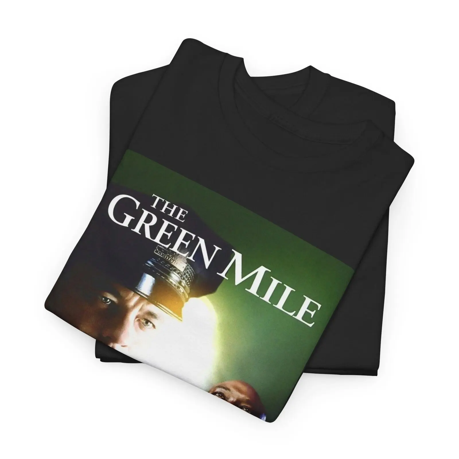 Футболка с рисунком зелёного миля в винтажном стиле