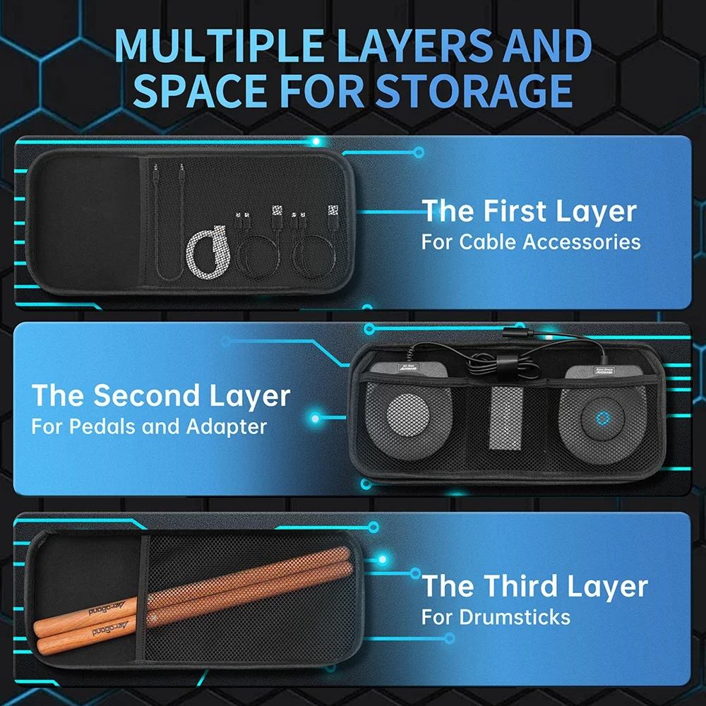 Высококачественный органайзер для аксессуаров барабанной установки 2 Plus сумка