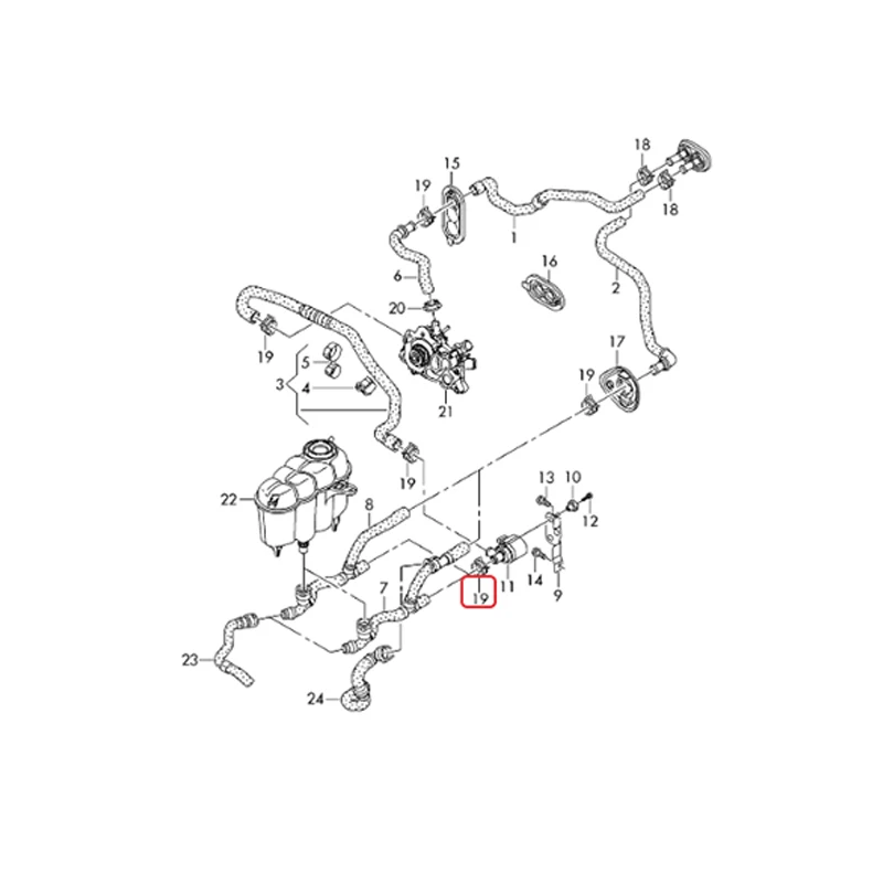 Вспомогательный водяной насос охлаждения 06H 121601 N M для Audi A6 A4 A5 Q5 Q7 A7 R8 S4 S5 S6 A8 VW Jetta