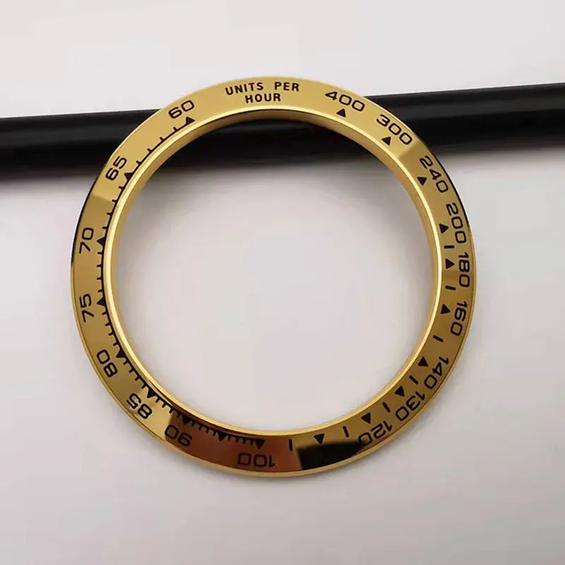

Yellow Gold Rose Gold Plated Color Watch Bezel For Daytona 116503 116508 116509, Aftermarket Watch Parts