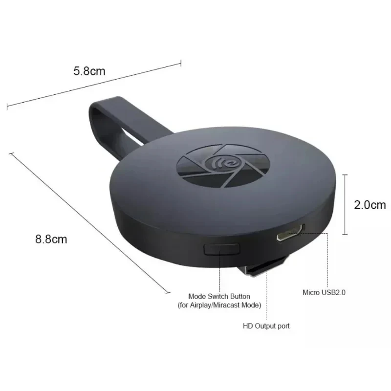 Новинка 2025 года, 1080p G2 для Mirascreen Display Anycast, Wi-Fi, Hdmi, портативный Miracast Dongle, совместимый с ТВ, Android, Ios, зеркальный экран (art.: 3920cd08bb2ef) - 3920cd08bb2ef