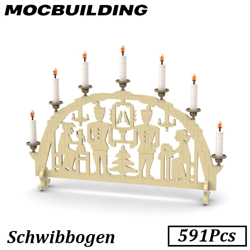Schwibbogen MOC Блоки Строительные кирпичи Дисплей DIY Модель Сборка игрушек Рождество