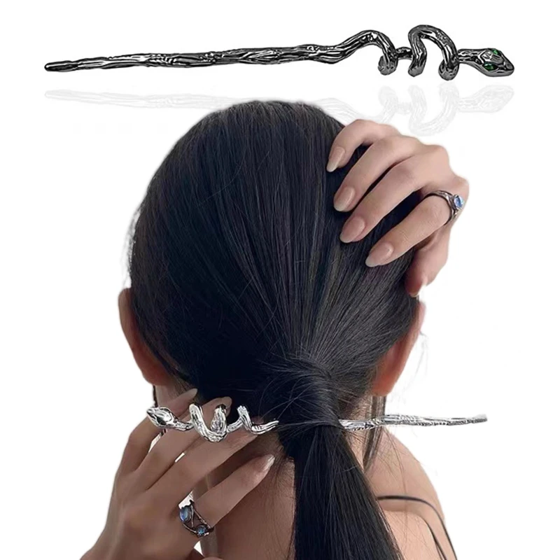 

Шпильки для волос в форме змеи, металлические винтажные шпильки для волос, Шпилька для волос в китайском стиле, шиньон для женщин и девушек, 2...