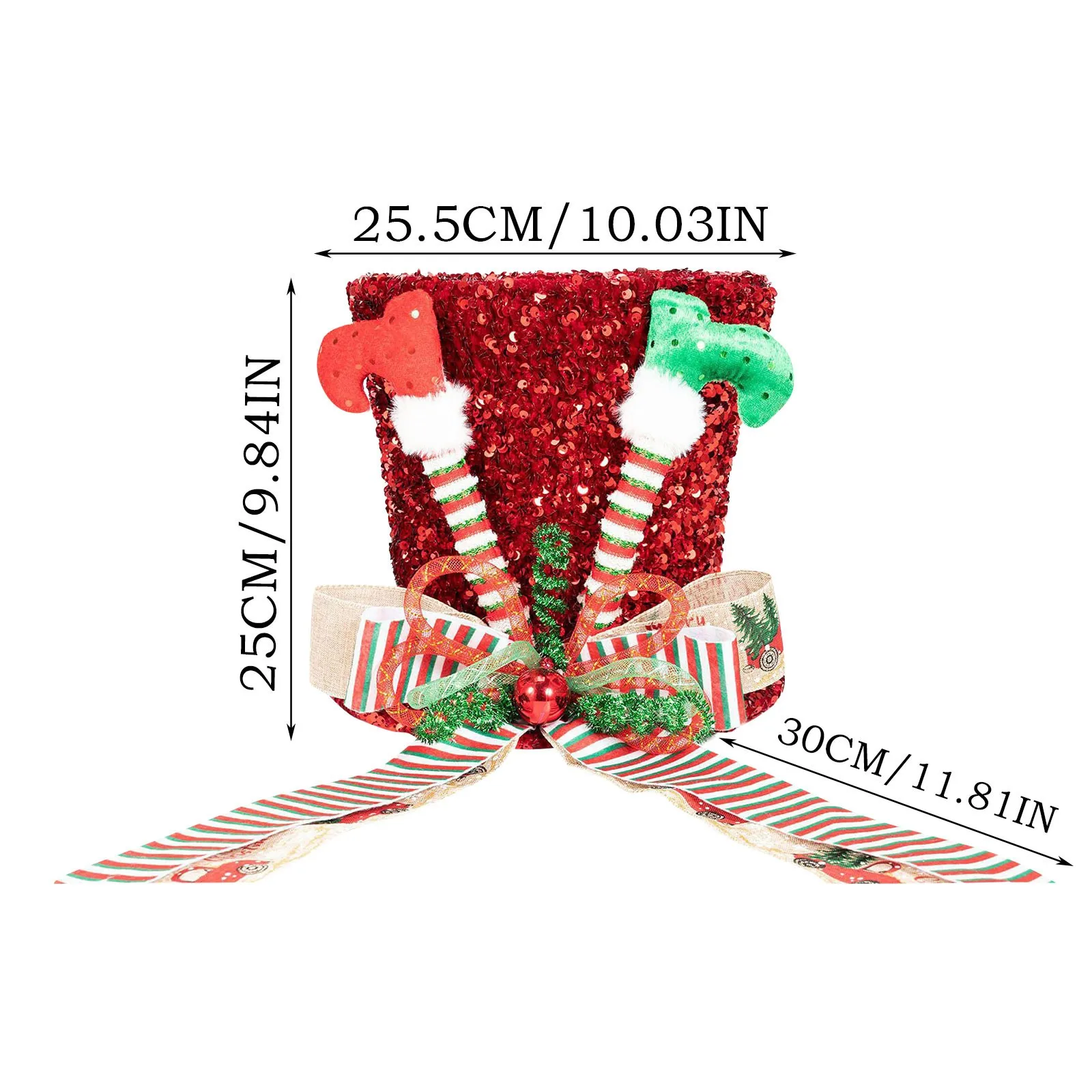 Шляпа-топпер для рождественской елки забавная шляпа-топпер с ногами шляпа-котел