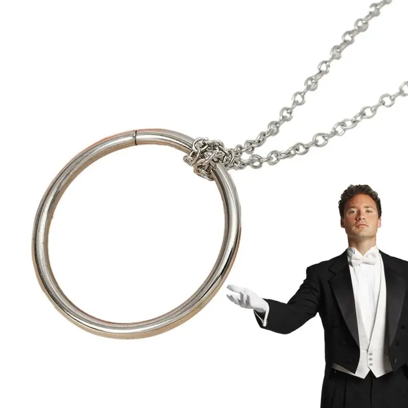

Magic Ring And Chain Stage Performance Magic Tricks Props Easy To Learn Interactive Puzzle Toys For Childrens Christmas gifts