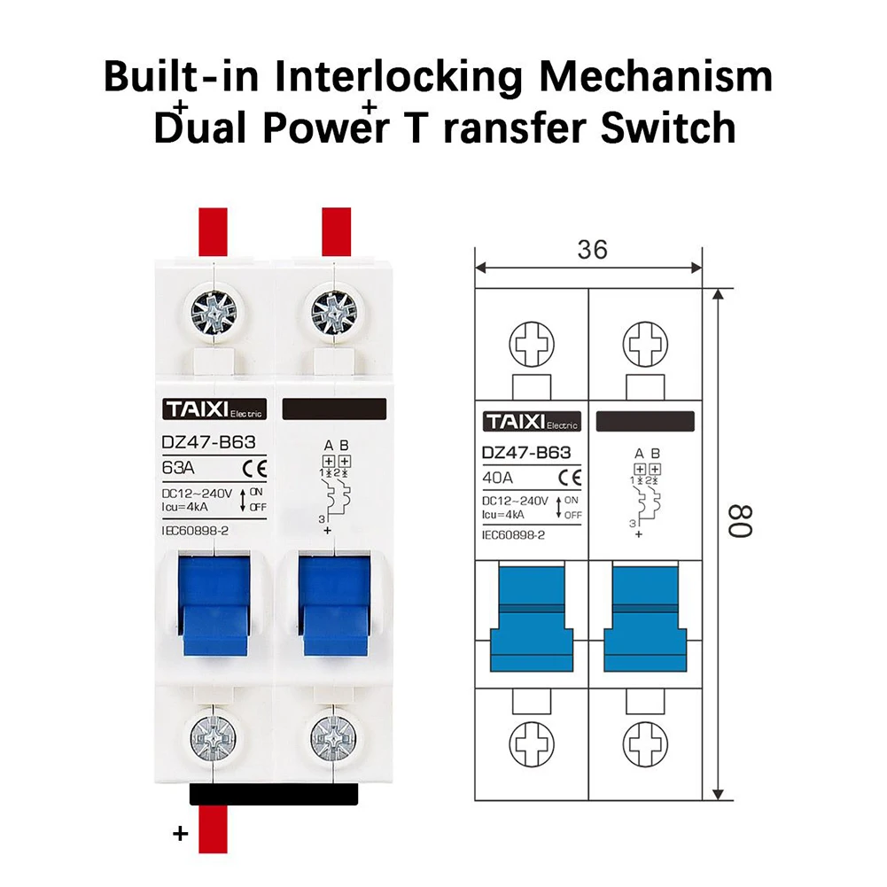 

Circuit Breaker Quick Close DC 12V~240V For Electric Vehicles Motorcycles MCB Battery Protector Circuit Breaker Switch Isolator
