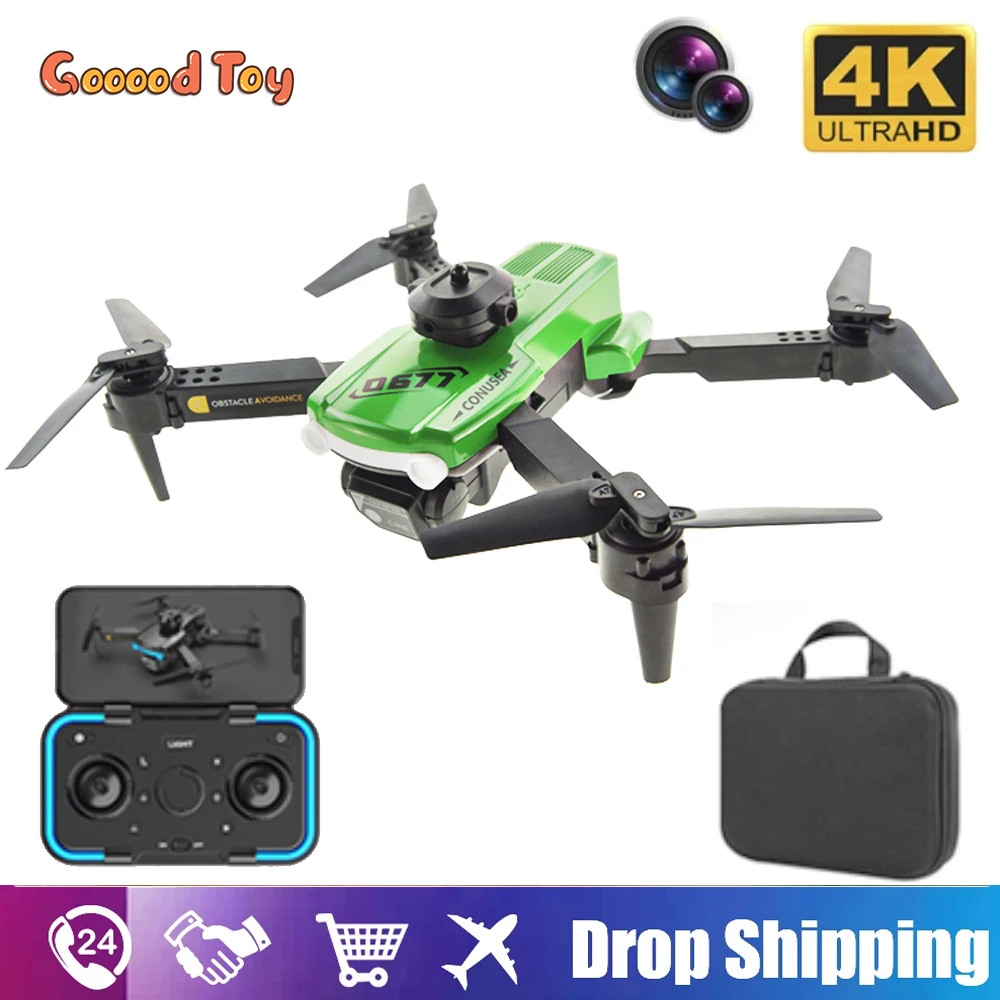 

CONUSEA 0677 RC Drones with camera HD 4k Dual cameras Foldable RC Helicopter WIFI FPV Optical flow Toy for boys Children VS XT2