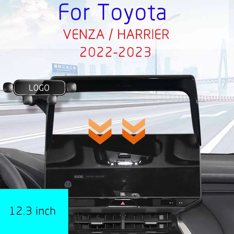 

Гравитационный держатель для автомобиля, вращение на 360 ° для Toyota Venza Harrier, экран 2022 дюйма, кронштейн для GPS-навигации, аксессуары