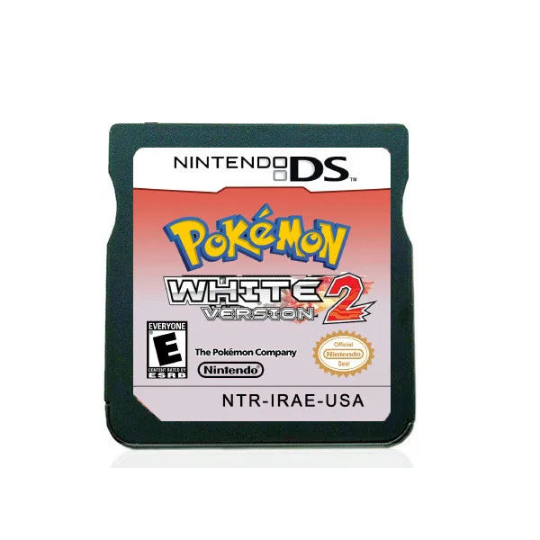 Комбинированная карта NDS Pokemon 3DS DS Черно-белая 2-золотая и серебряная кассета