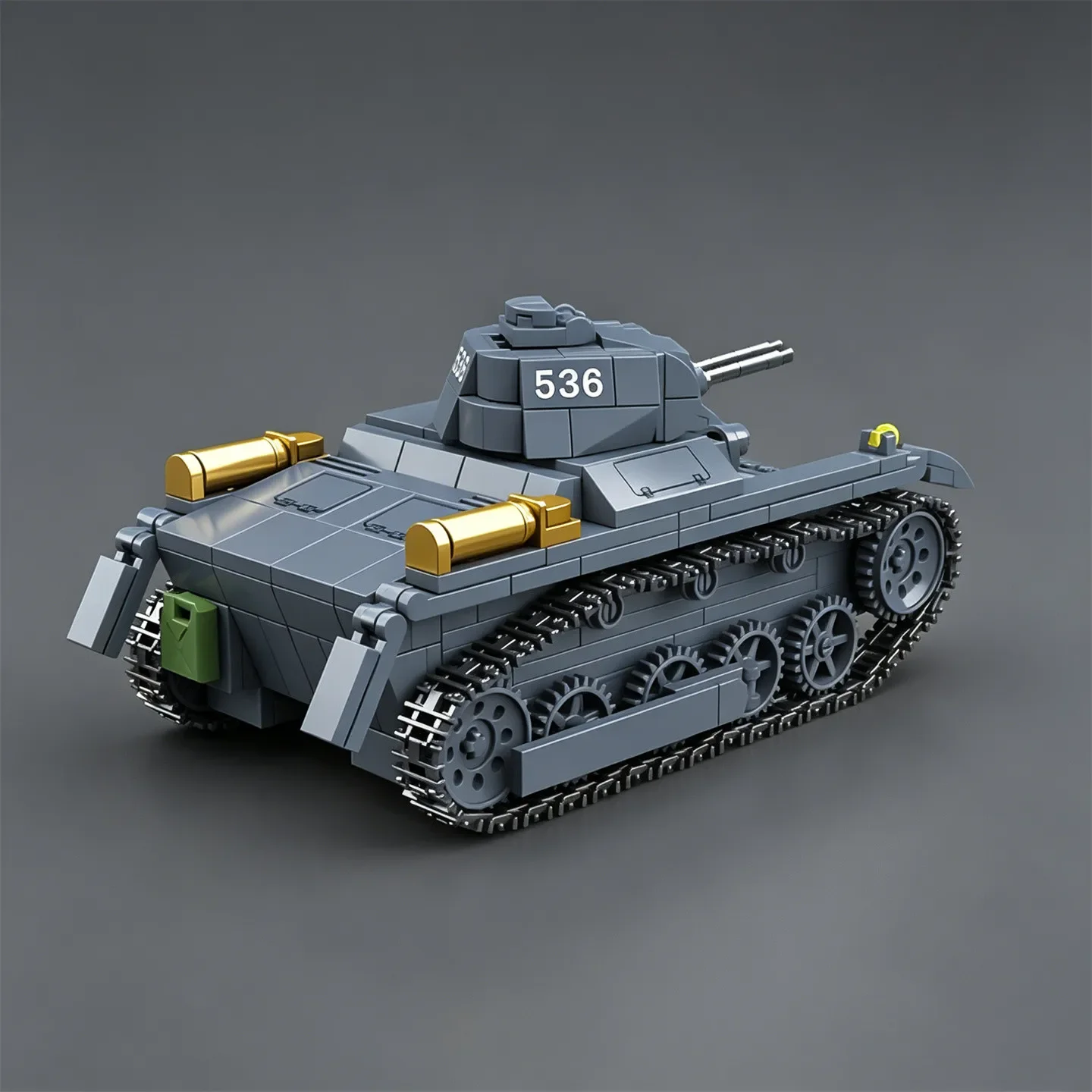 Фото Модель танка Panzer I Ausf. из строительных блоков. Игрушечная гусеничная машина Las Krupp/Pz.kpfw.I (MG) (Sd.Kfz.) 101) Аусф. А №5