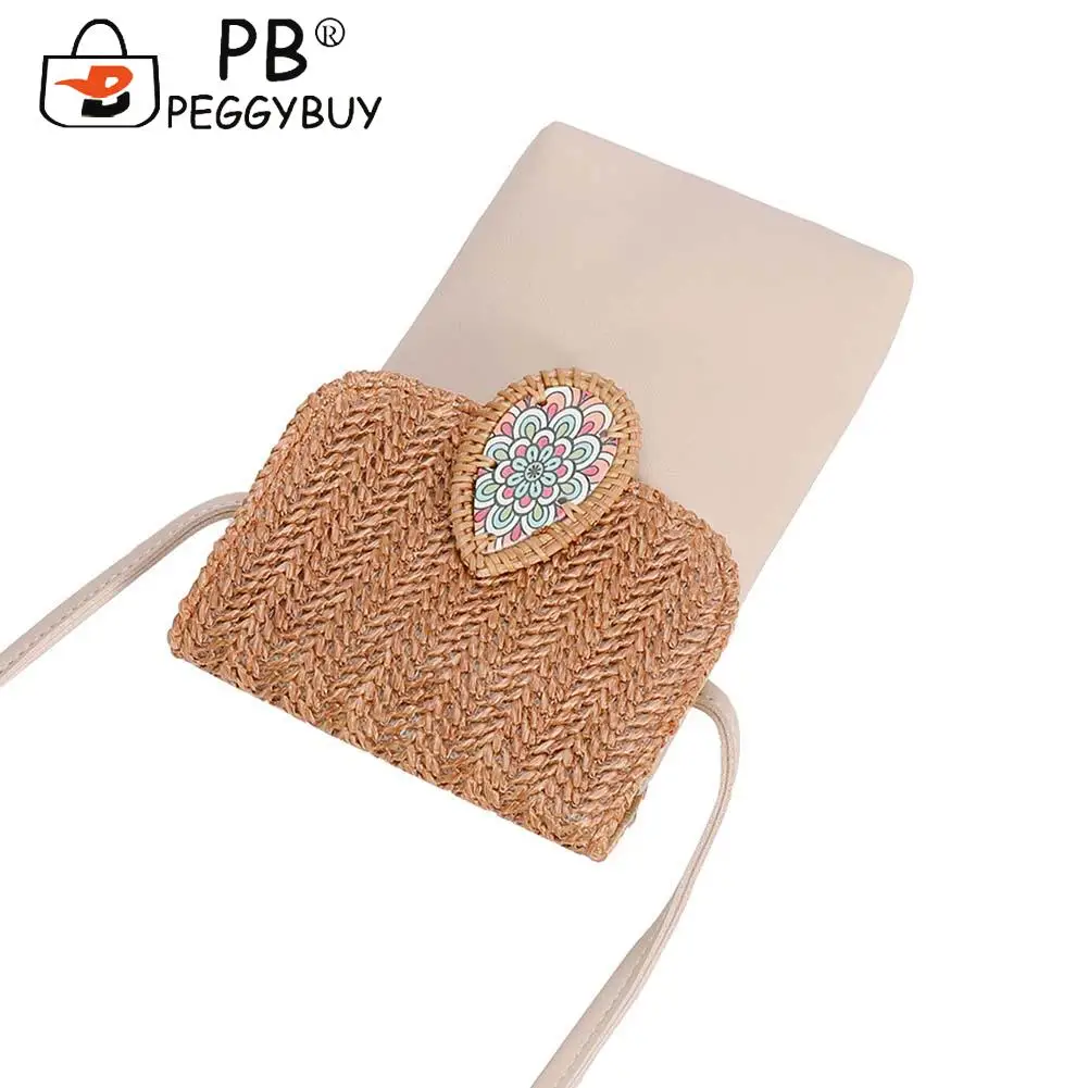 

Винтажная женская летняя сумочка, соломенный плетеный саквояж для женщин, повседневный праздничный подарок на день рождения, для путешеств...