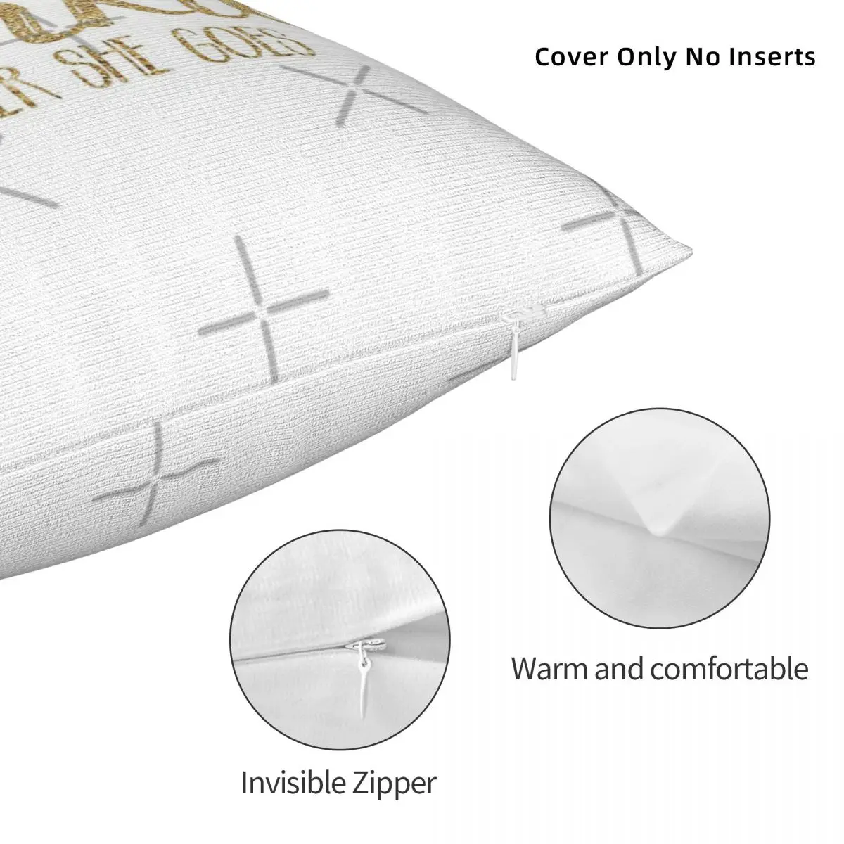 Она оставляет немного блеска где бы она ни была подушка чехол для подушки Черные