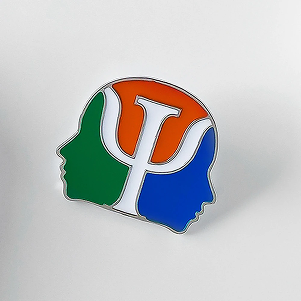 

Medosor Creative Psychology Symbol Brooch Enamel Pin Medical Lapel Backpack Badge Jewelry Gifts Psychologist Doctor Assistant