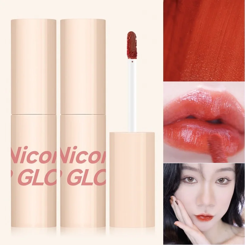 

Small Fresh Mirror Lip Glaze Moisturizing and Long-lasting Lip Gloss Easy To Apply and High Color Rendering Water Gloss Lipstick