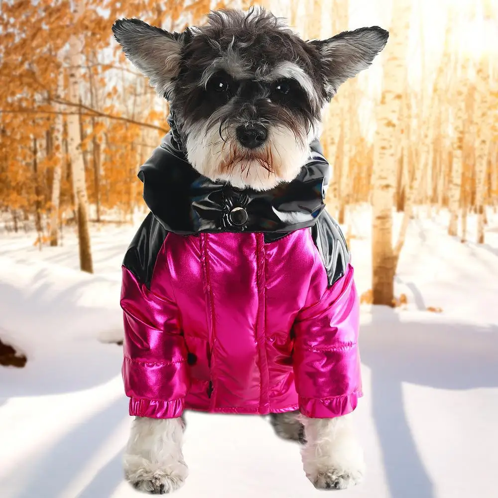 Luxury Pet Down Jacket Parka Winter Dog Clothes New Hoodie for Small and Medium Pets A Lot of Down To Keep Warm and Waterproof