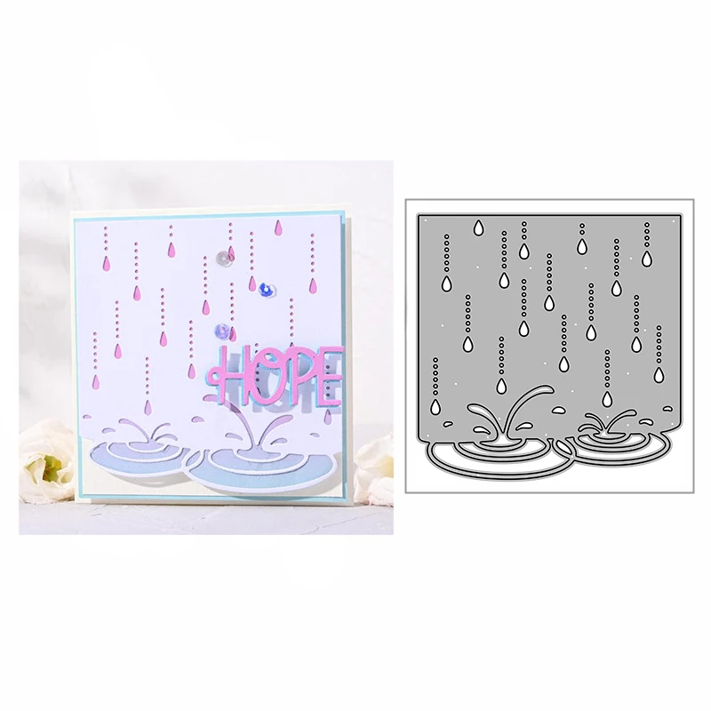 

Новинка Простой фон в виде капли дождя ремесло тиснение пресс-форма 2022 металлические пресс-формы для «сделай сам» декоративный Скрапбукинг...